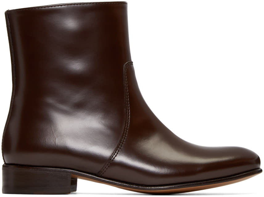 A.p.c. Brown Leather Richard Boots