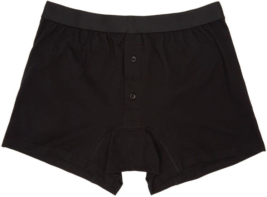 Comme Des Garcons Shirt Black Button-fly Boxer Briefs