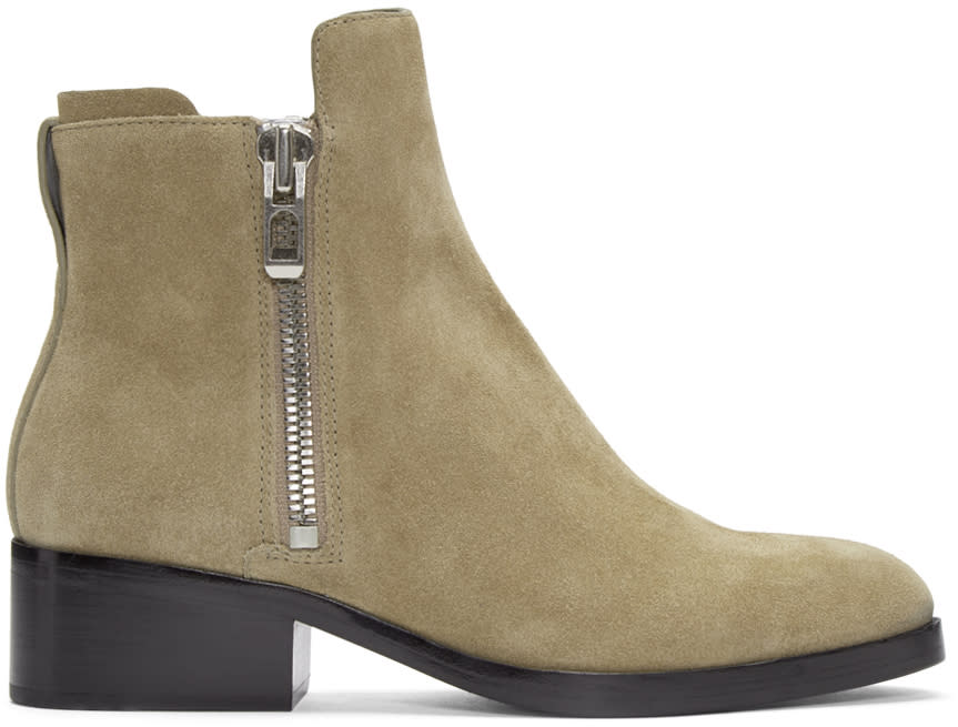 3.1 Phillip Lim Beige Suede Alexa Boots