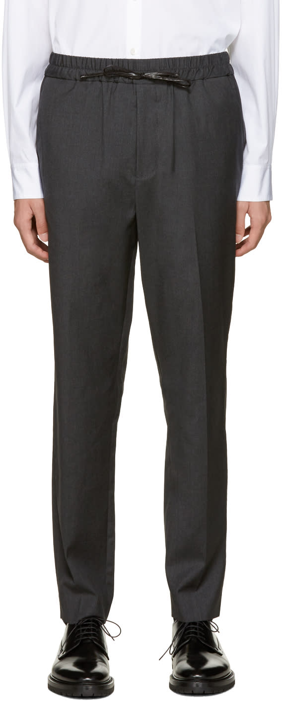 3.1 Phillip Lim Grey Wool Tapered Trousers