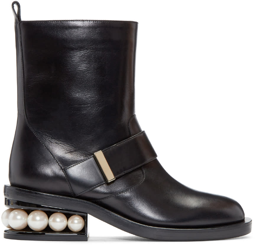 Nicholas Kirkwood Black Casati Pearl Boots
