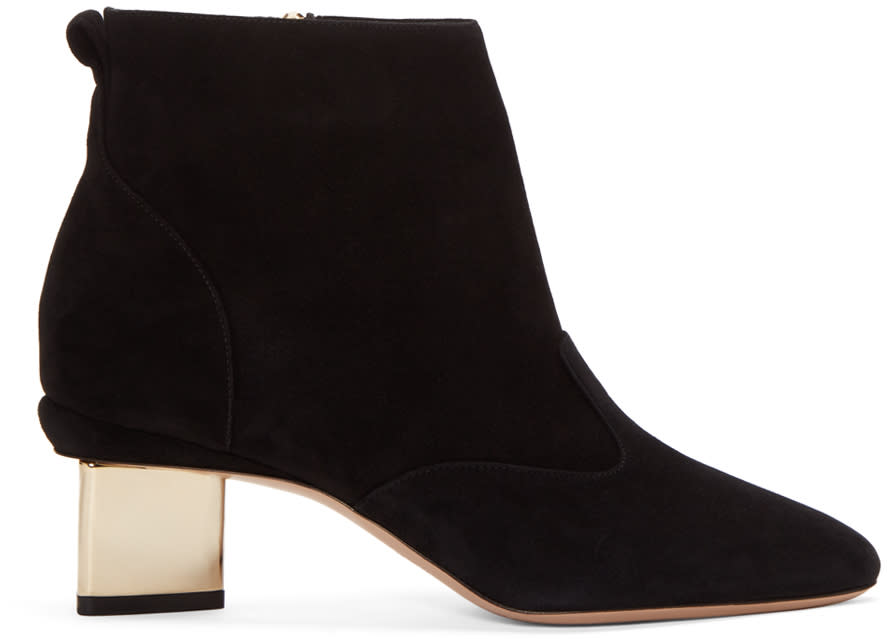 Nicholas Kirkwood Black Suede Prism Boots