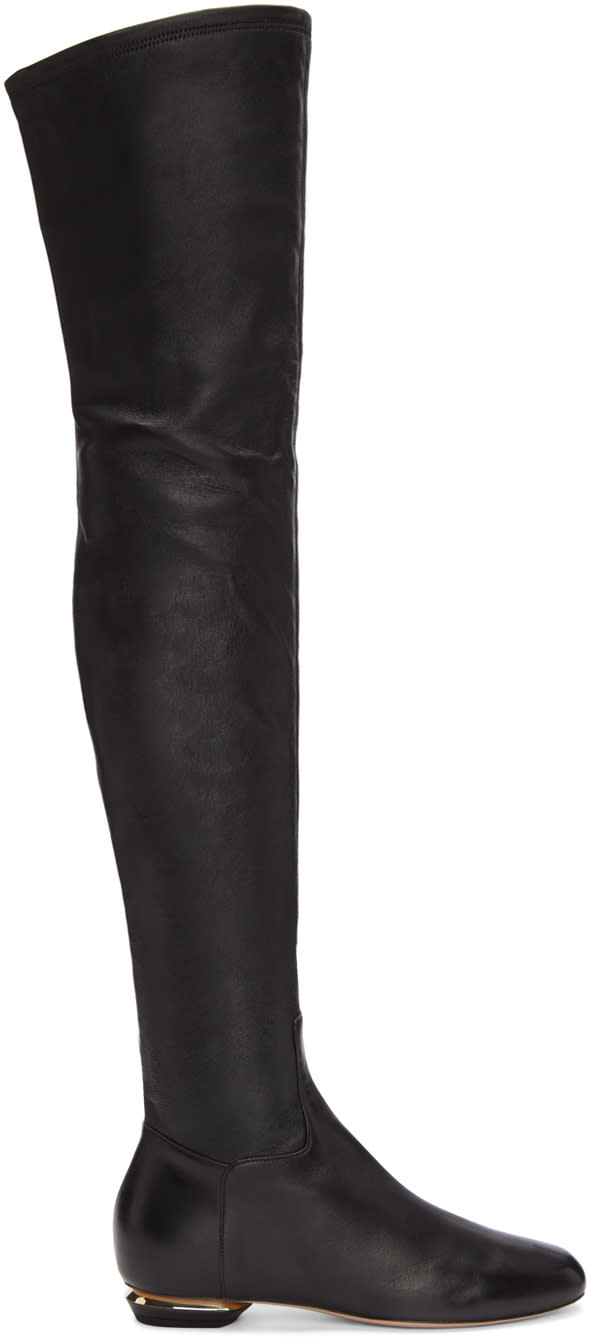 Nicholas Kirkwood Black Beya Over-the-knee Boots
