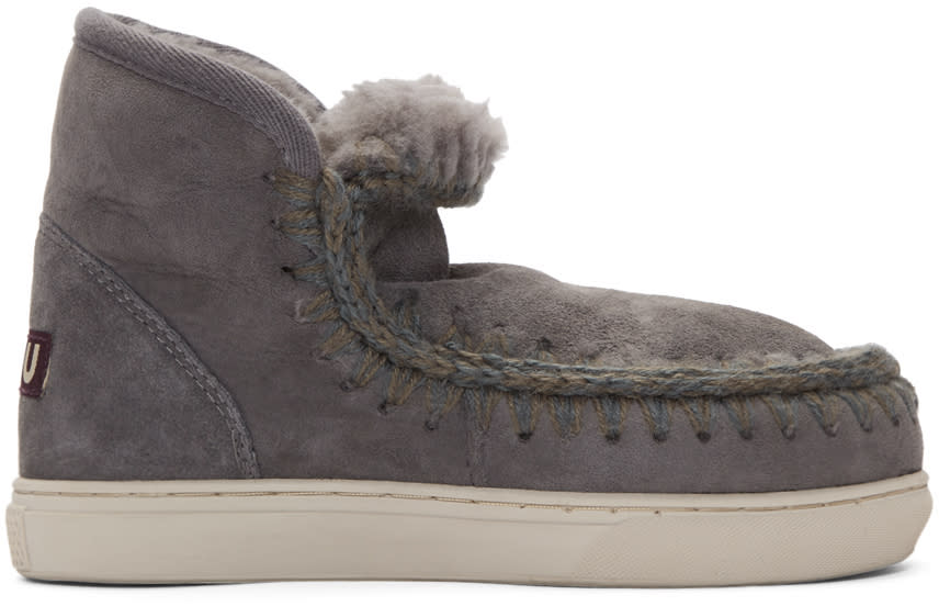 Mou Grey Mini Eskimo Boots