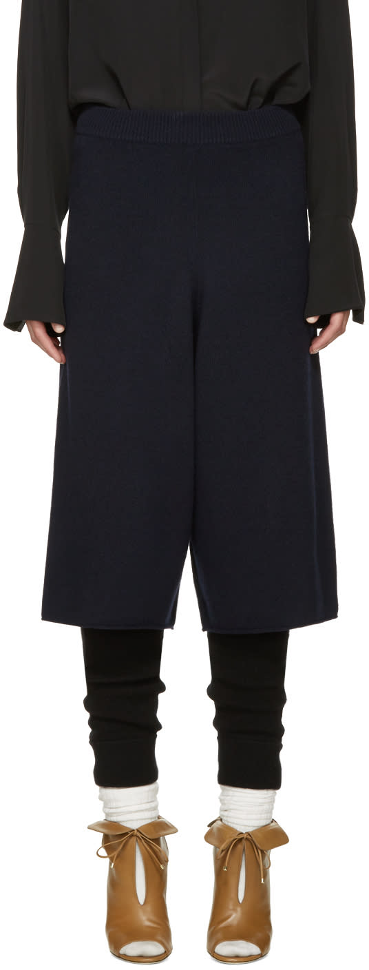 Chloe Navy Cashmere Culottes