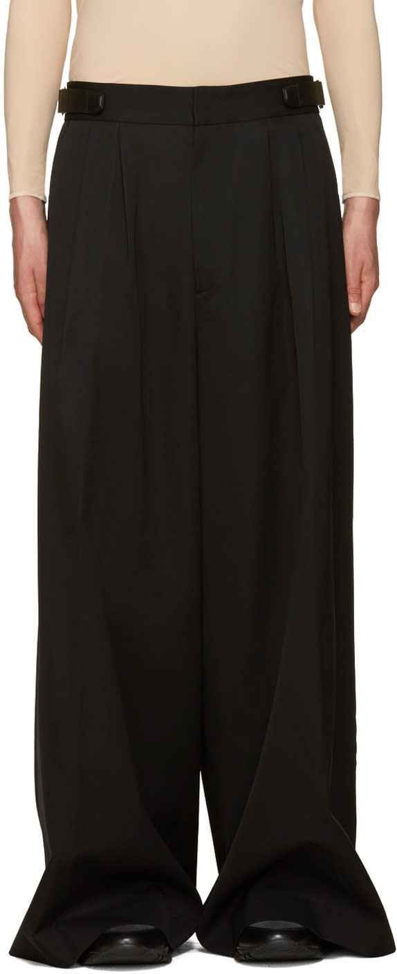 Juun.j Black Wool Wide-leg Trousers
