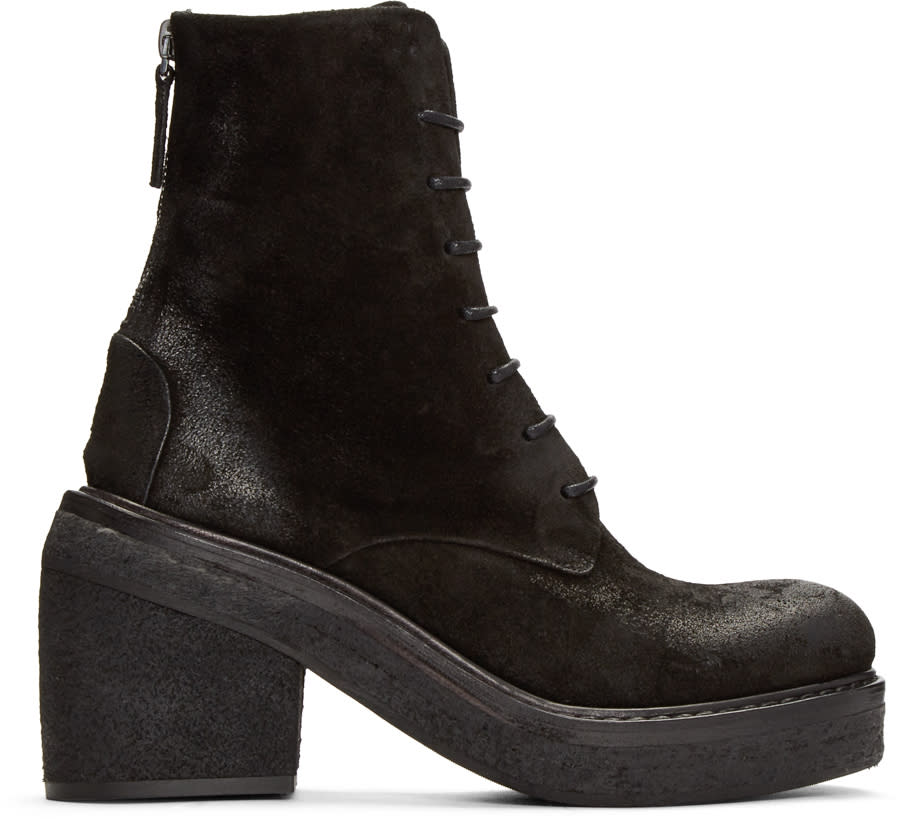Marsell Black Nubuck Parrotta Boots
