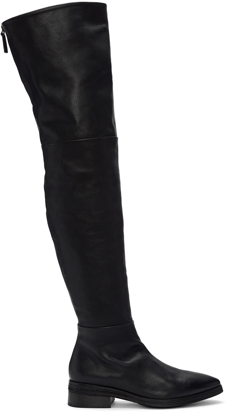 Marsell Black Listone Over The Knee Boots