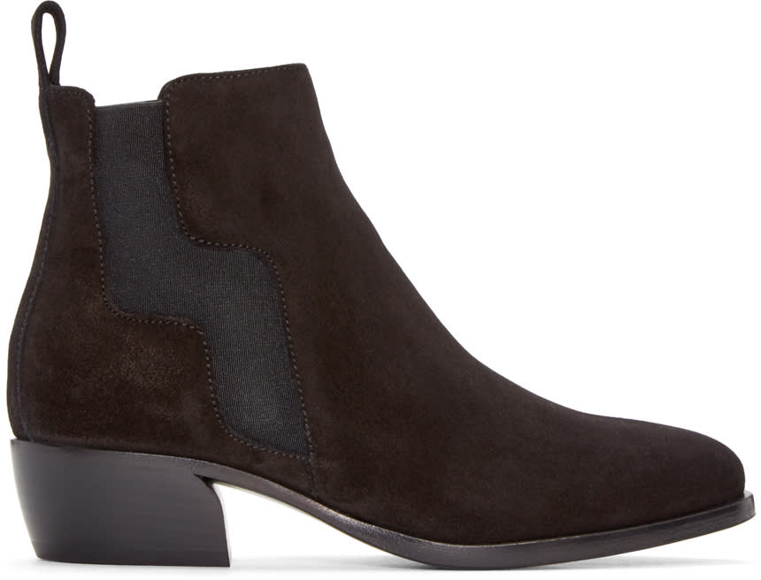 Pierre Hardy Black Suede Ankle Boots