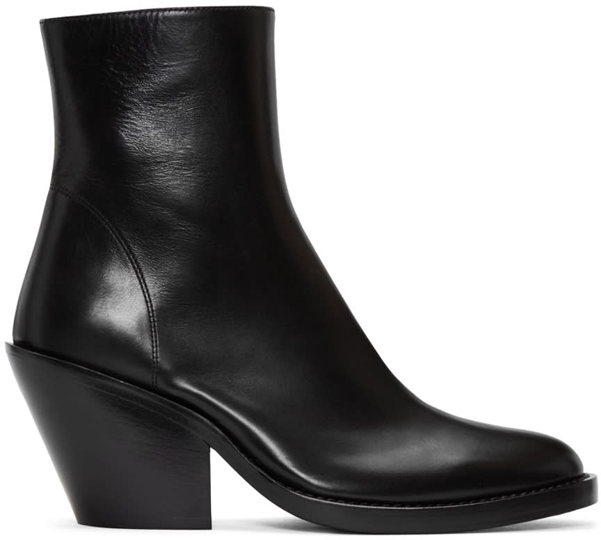 Ann Demeulemeester Black Leather Boots