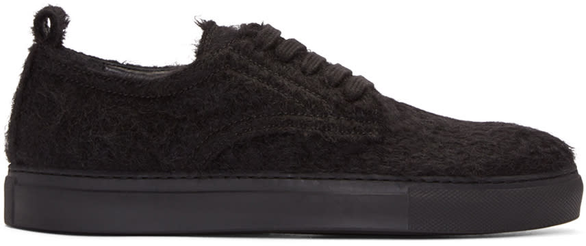 Ann Demeulemeester Black Mohair Harrison Sneakers