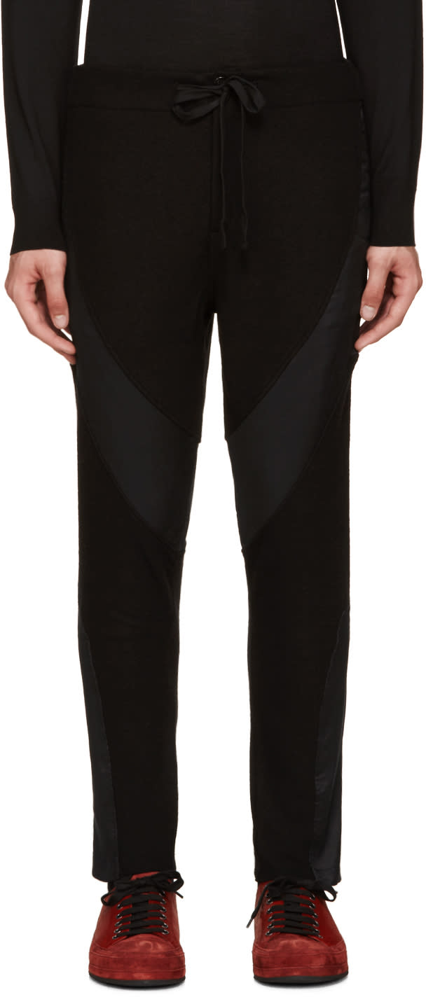 Ann Demeulemeester Black Wetsuit Lounge Pants
