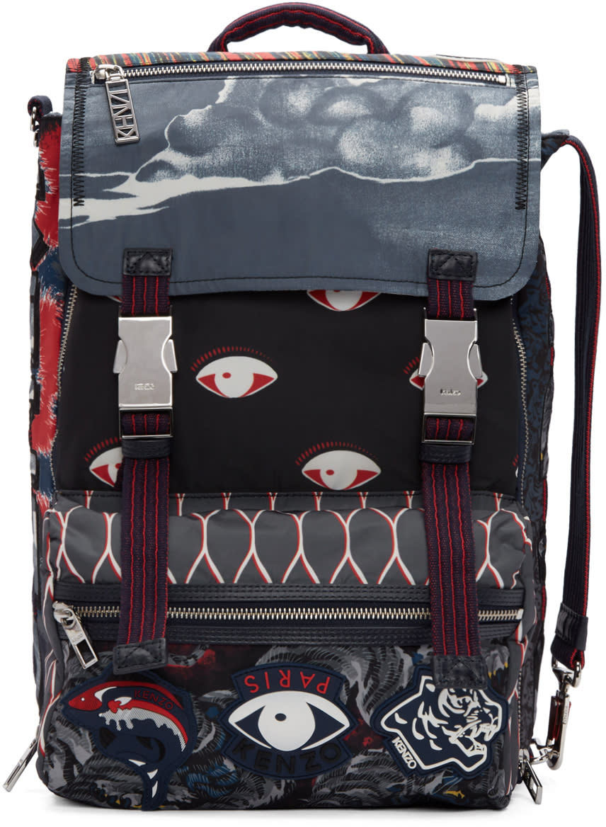 Kenzo マルチカラー アイ バックパック