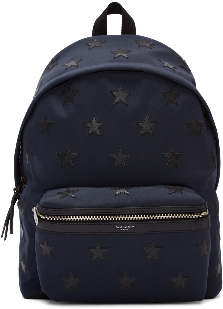 Saint Laurent ネイビー 星 バックパック