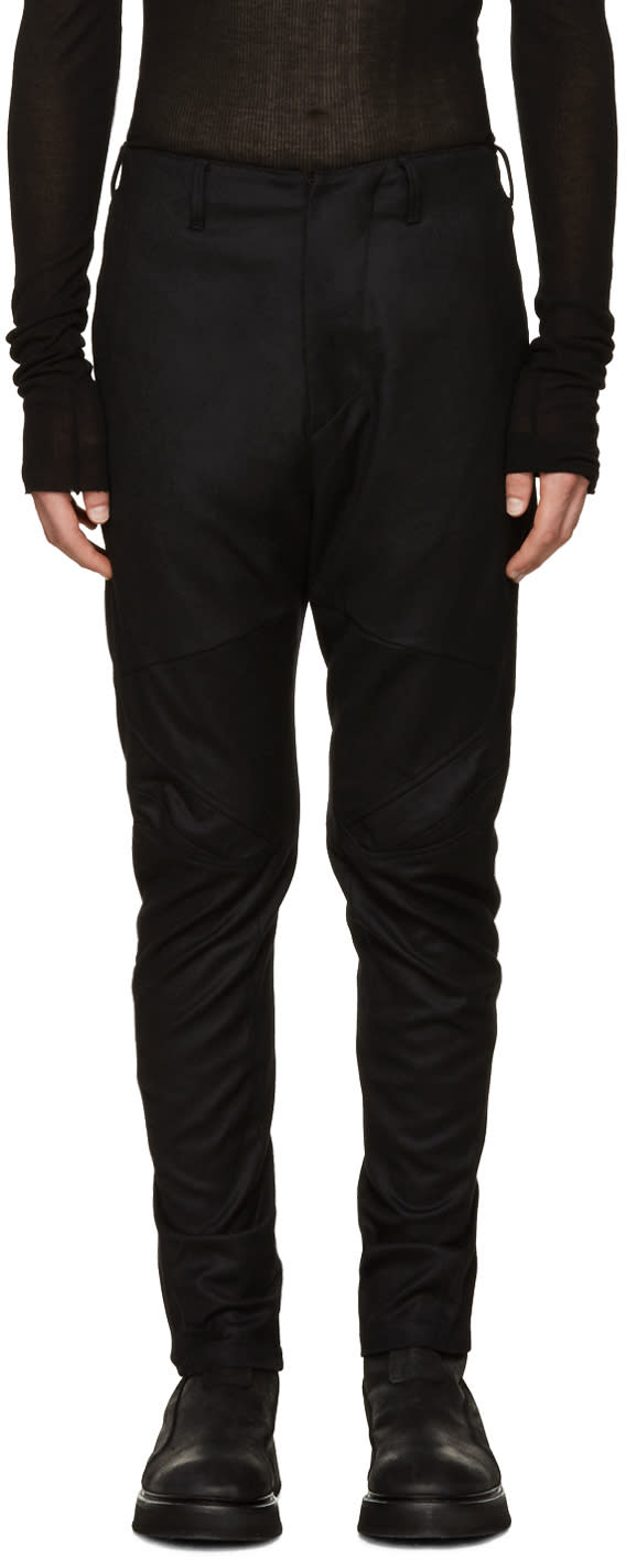 Julius Black Wool Saxony Trousers