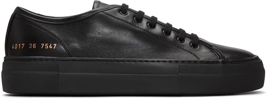 Woman By Common Projects Black Tournament Low Super Sneakers