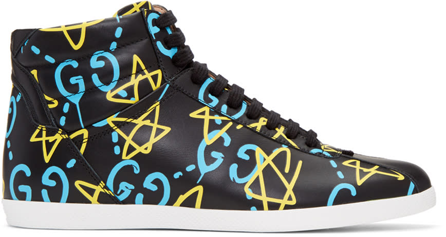 Gucci Black Guccighost High-top Sneakers