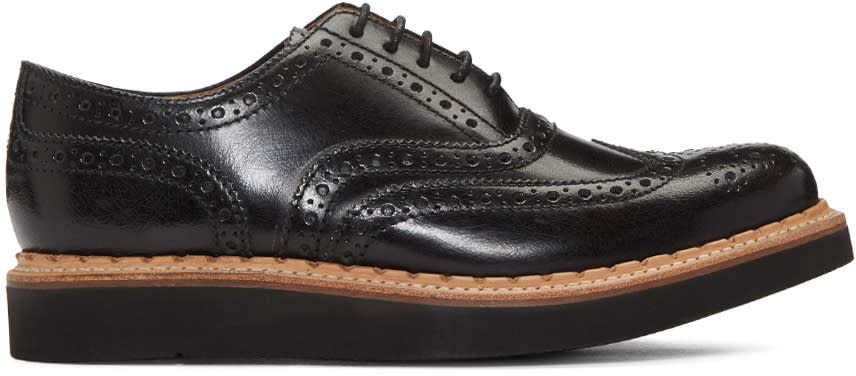 Grenson Black Stanley Brogues
