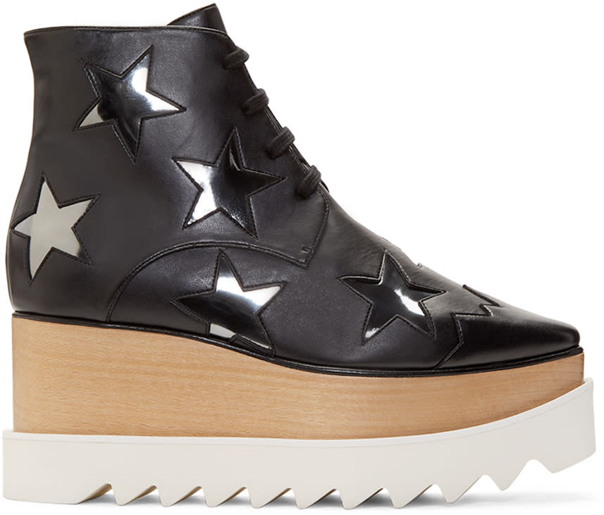 Stella Mccartney Black Star Platform Elyse Boots