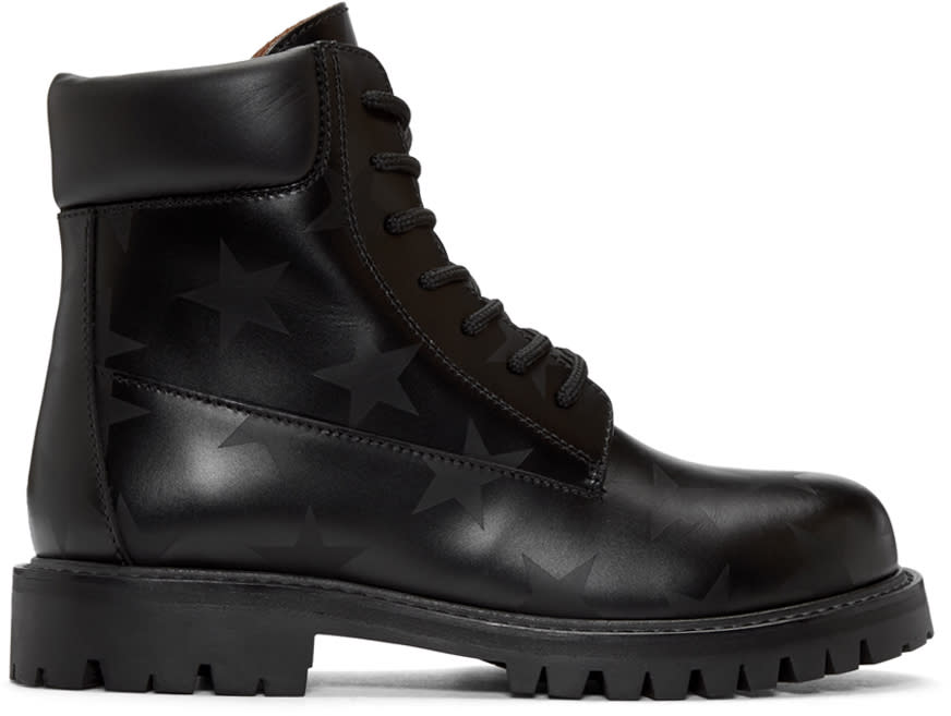 Valentino Black Star Ankle Boots