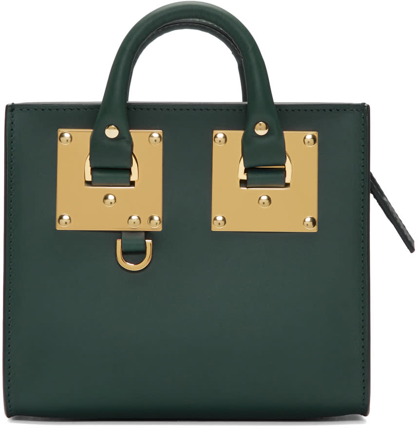 Sophie Hulme Green Mini Albion Box Tote