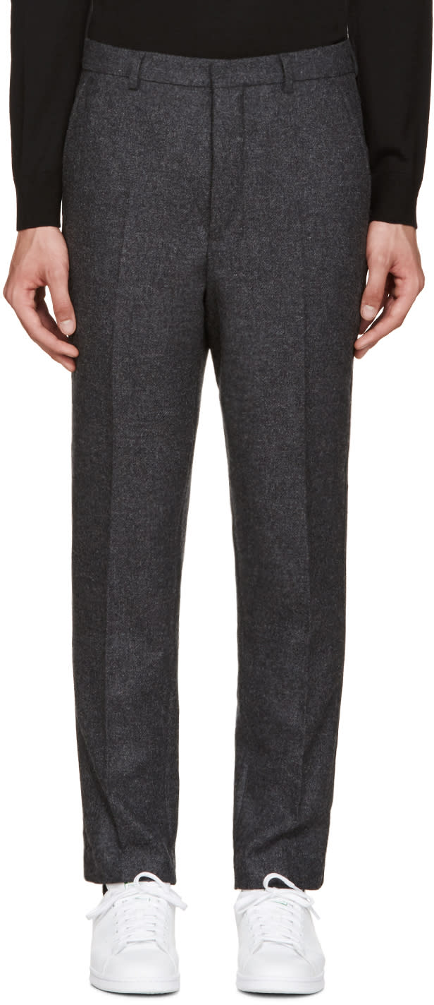 Ami Alexandre Mattiussi Grey Carrot-fit Trousers