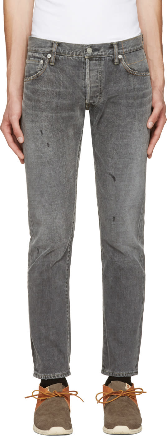 Visvim Black Social Sculpture 10 Damaged Jeans