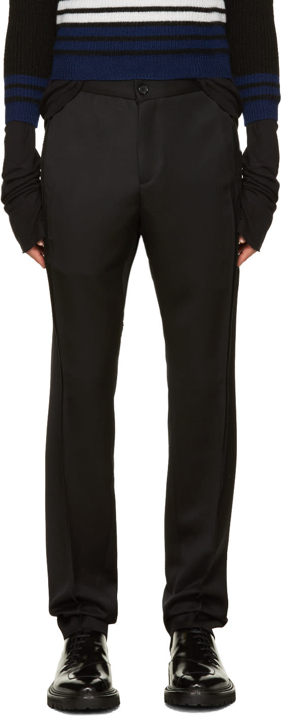 Yang Li Black Twisted Seam Trousers
