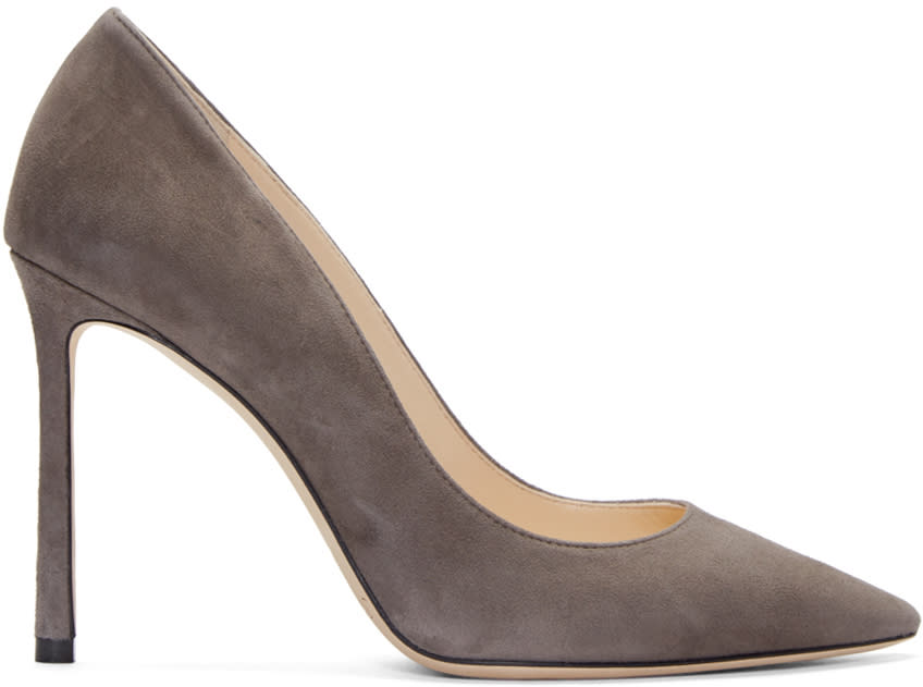 Jimmy Choo Grey Suede Romy Heels