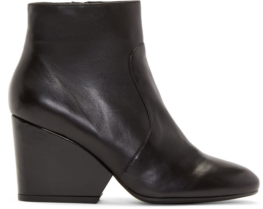 Robert Clergerie Black Leather Toots Boots