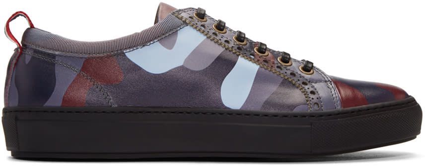 Moncler Gamme Bleu Multicolor Camo Sneakers