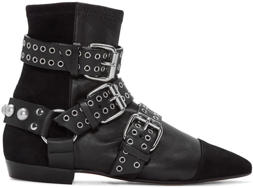 Isabel Marant Black Rolling Eyelet Boots