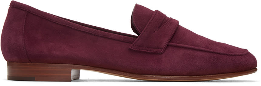 Mansur Gavriel Purple Suede Classic Loafers