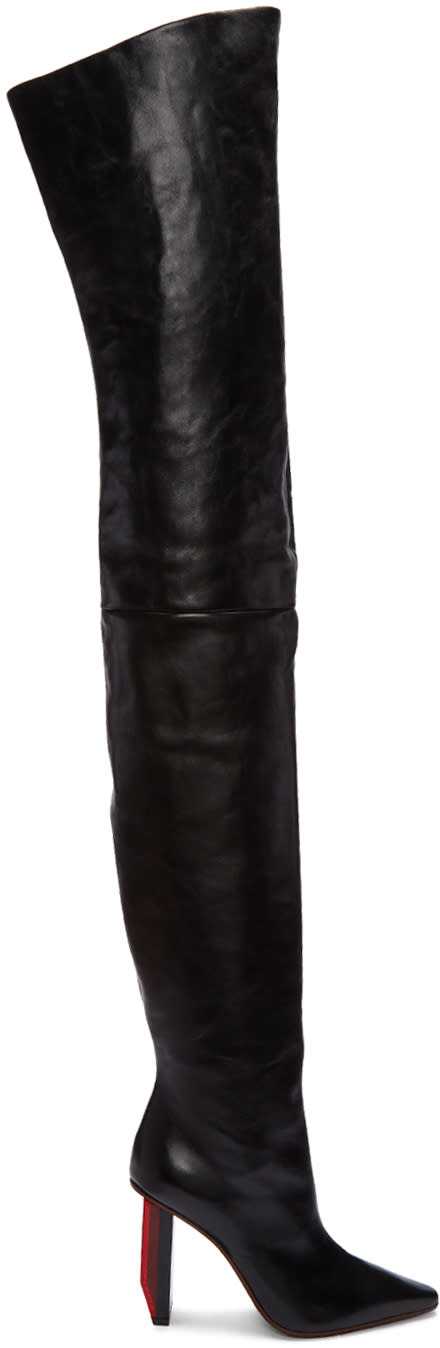 Vetements Black Reflector-heel Over-the-knee Boots