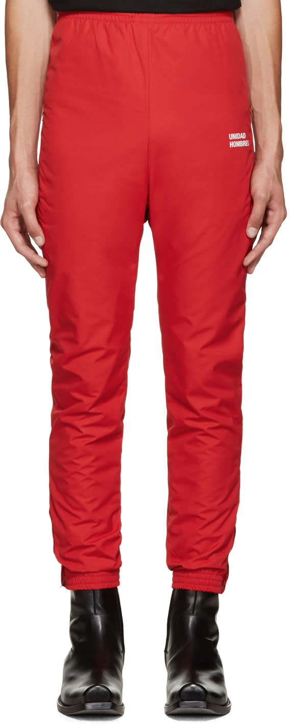 Vetements Red unidad Hombres Track Pants