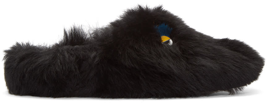 Fendi Black Monster Eyes Loafers