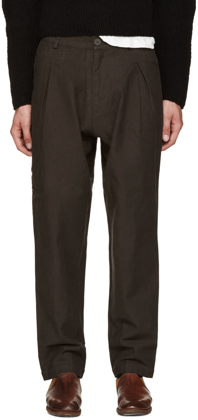 Isabel Benenato Grey Pleated Trousers