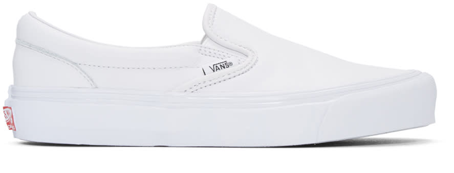Vans White Og Classic Slip-on Sneakers
