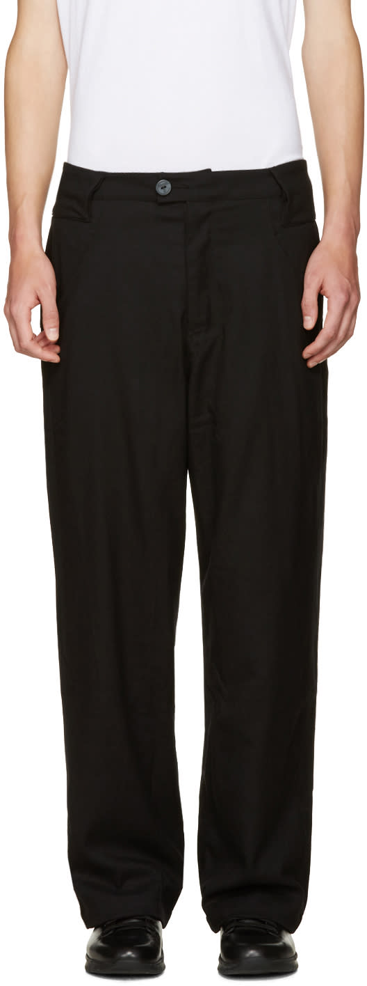Telfar Black Double Jersey Trousers