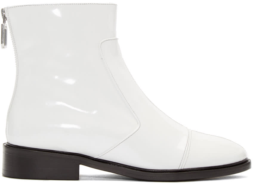 Courreges White Zippered Boots