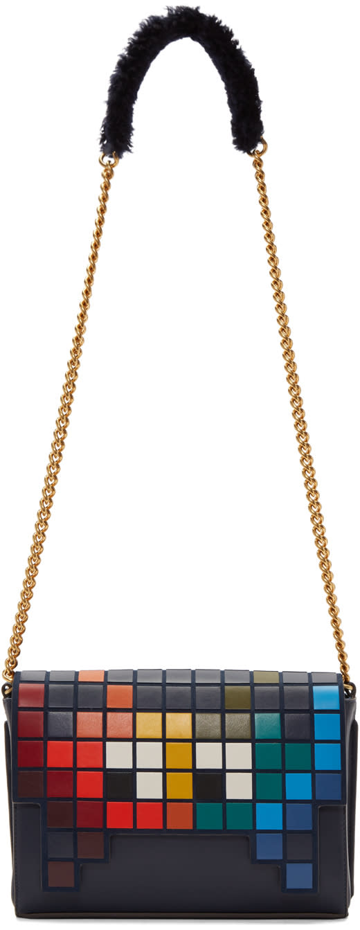 Anya Hindmarch Blue Space Invaders Ephson Bag