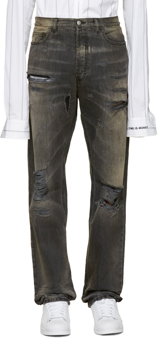 Faith Connexion Grey Distressed Jeans
