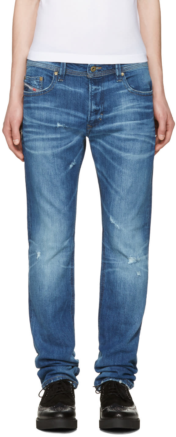 Diesel Blue Distressed Thavar Jeans