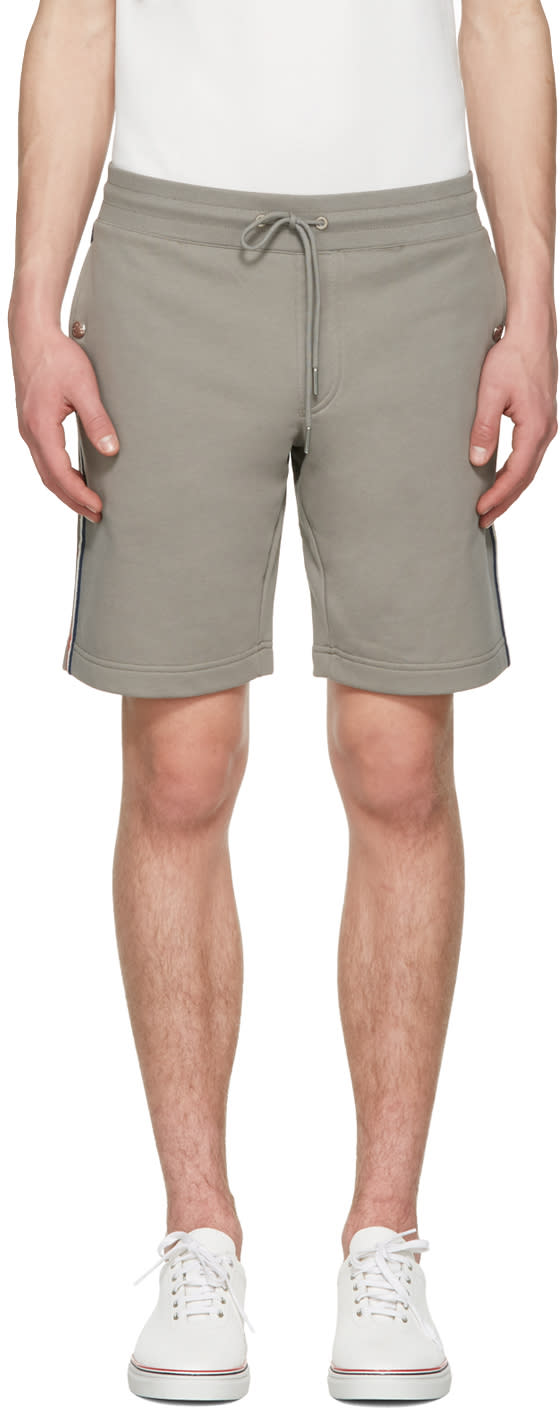 Moncler Grey Side Stripes Shorts