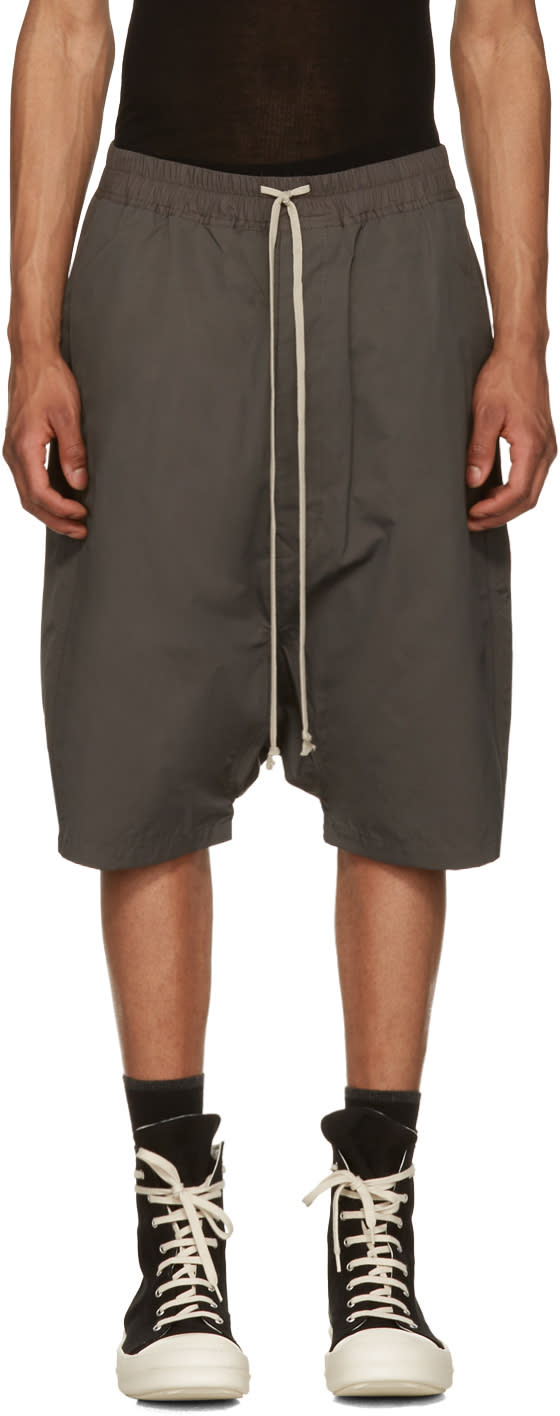 Rick Owens Drkshdw Grey Pods Shorts