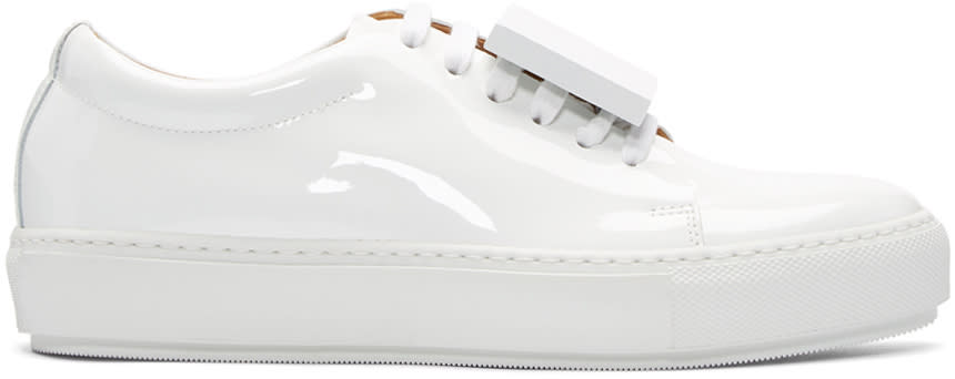 Acne Studios White Patent Adriana Sneakers