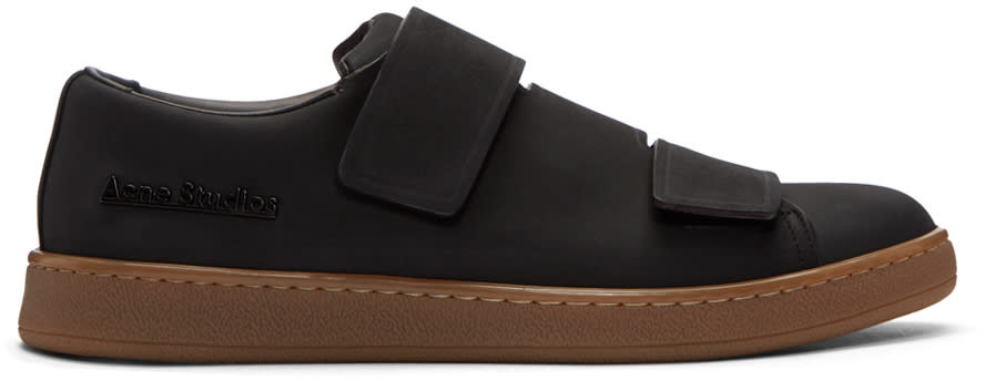 Acne Studios Black Nubuck Triple Sneakers
