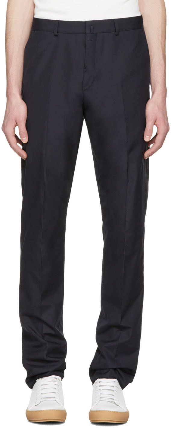 Acne Studios Navy Brobyn Pop Trousers