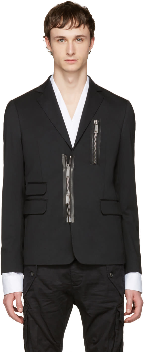 Dsquared2 Black Zipped Blazer