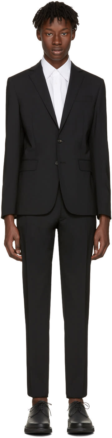 Dsquared2 Black Wool Paris Suit